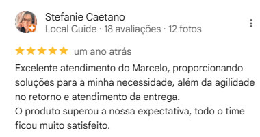 Depoimento de clientes